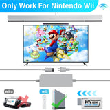4 in 1 Wii Replacement Cables Set, PORTHOLIC Wii AC Power Adapter + Wii to hdmi Converter+ Wired Motion Sensor Bar and Composite Audio Video Cable for Nintendo Wii
