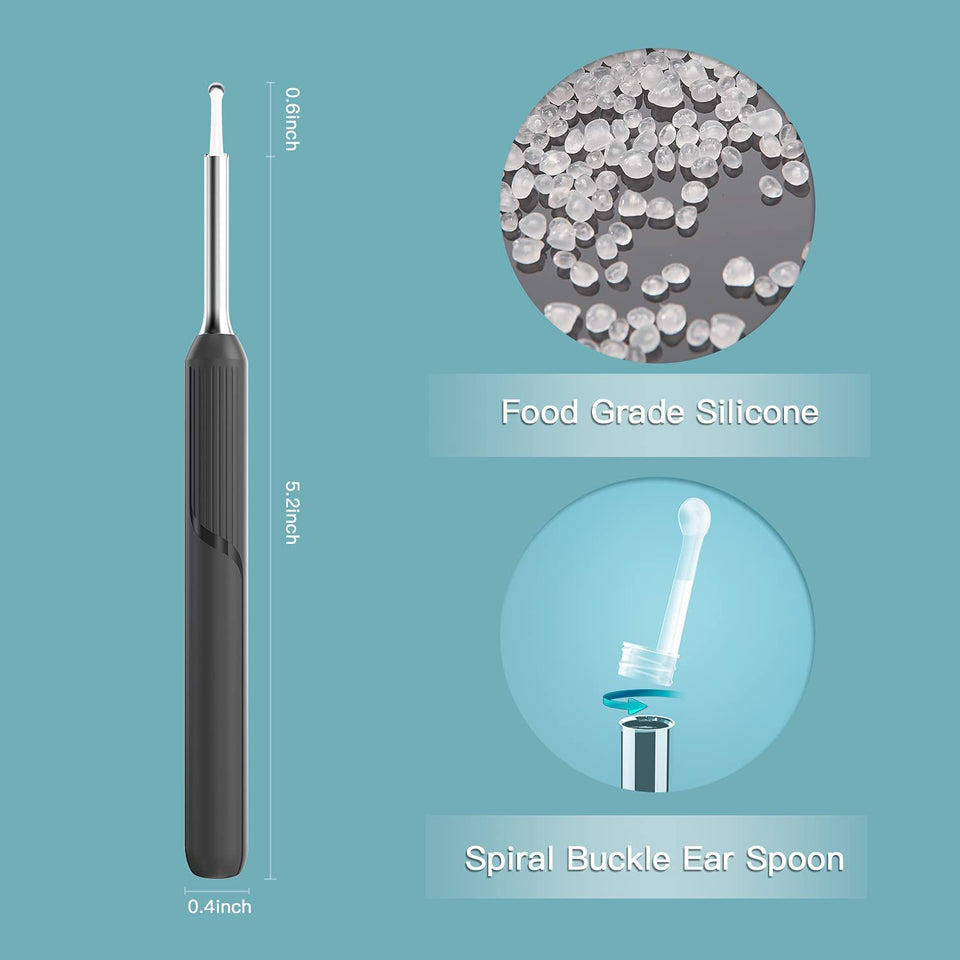 Ear Wax Removal Tool, with 1080P HD Ear Camera-Wireless Ear Wax Remover Otoscope Kit with LED Light, Safe Ear Cleaner for Adult & Kids