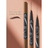 2-in-1 Microblading Eyebrow Pen Last All-Day Eyebrow Pencil Magical Waterproof Eye Brow Pencils with 4-Fork-Tip & Precise Brush-Tip for Natural Hair Like Strokes (Light Brown)