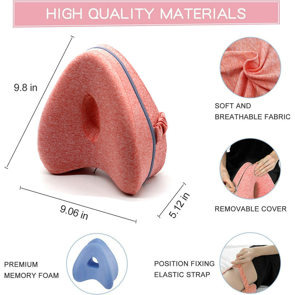 Knee Pillow for Side Sleepers - Relieve Pain & Sciatica, Leg Alignment Pillow, Smooth Spine Improved, Leg Pillow for Sleeping Side Sleeper