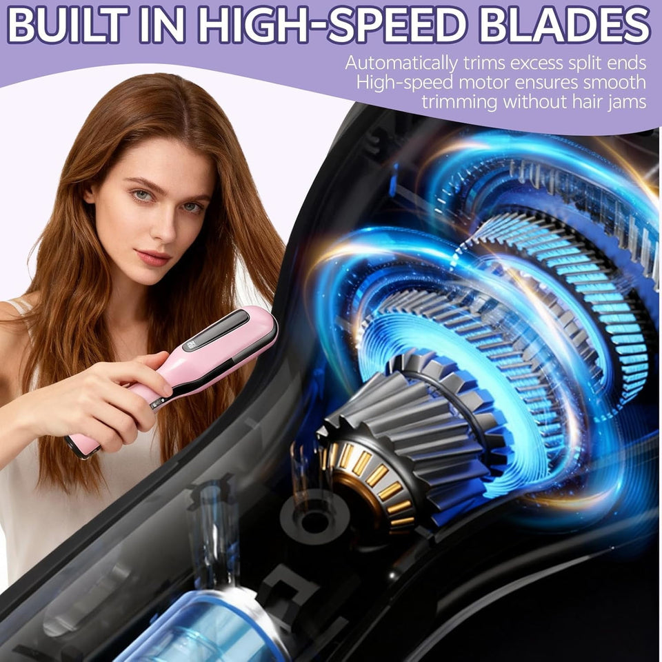 2 In1 Hair Split Ends Trimmer, Cordless Split End Remover, Automatic Split End Trimmer With Blue Light Hair Care Split End Hair Trimmer For Dry Damaged Brittle