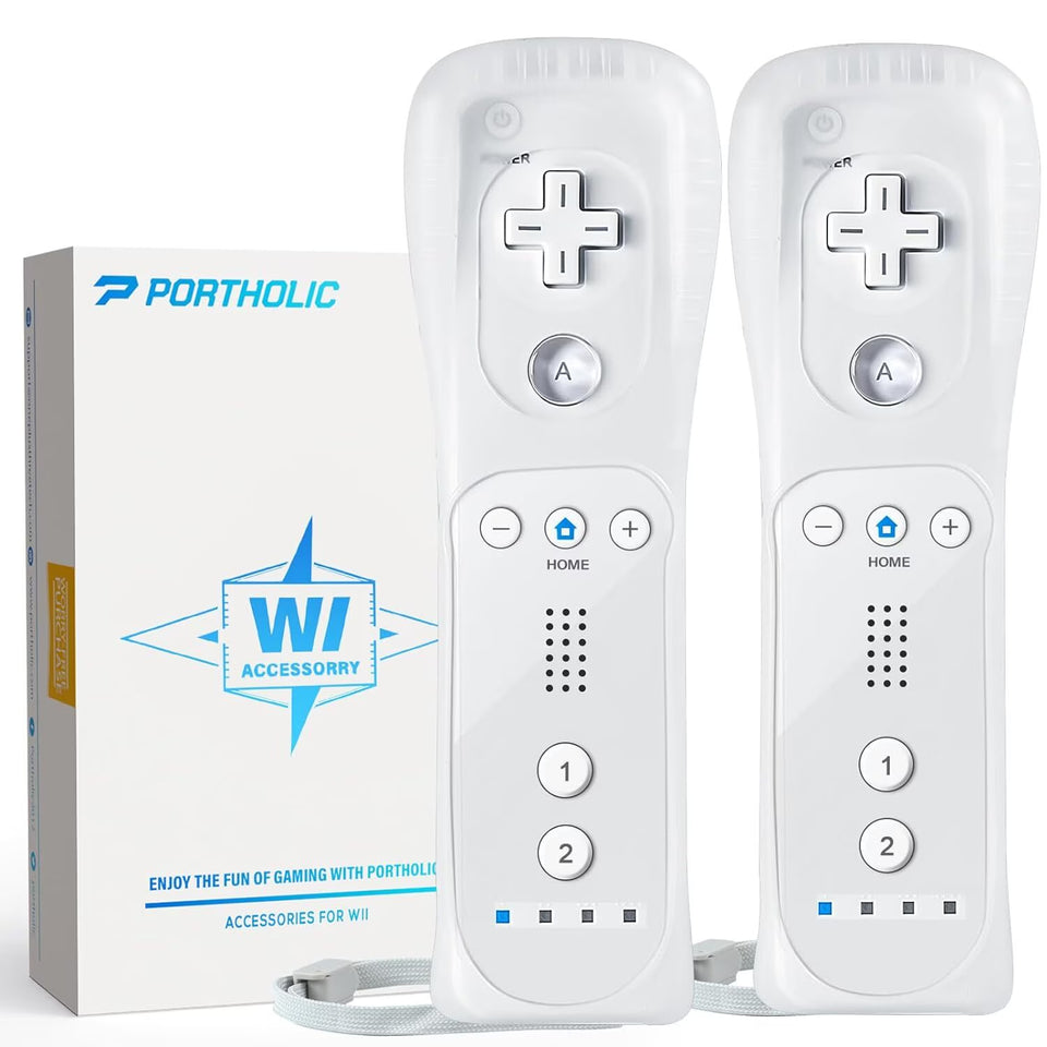 PORTHOLIC 2 Packs Upgrade Wii Wireless Remote Controller