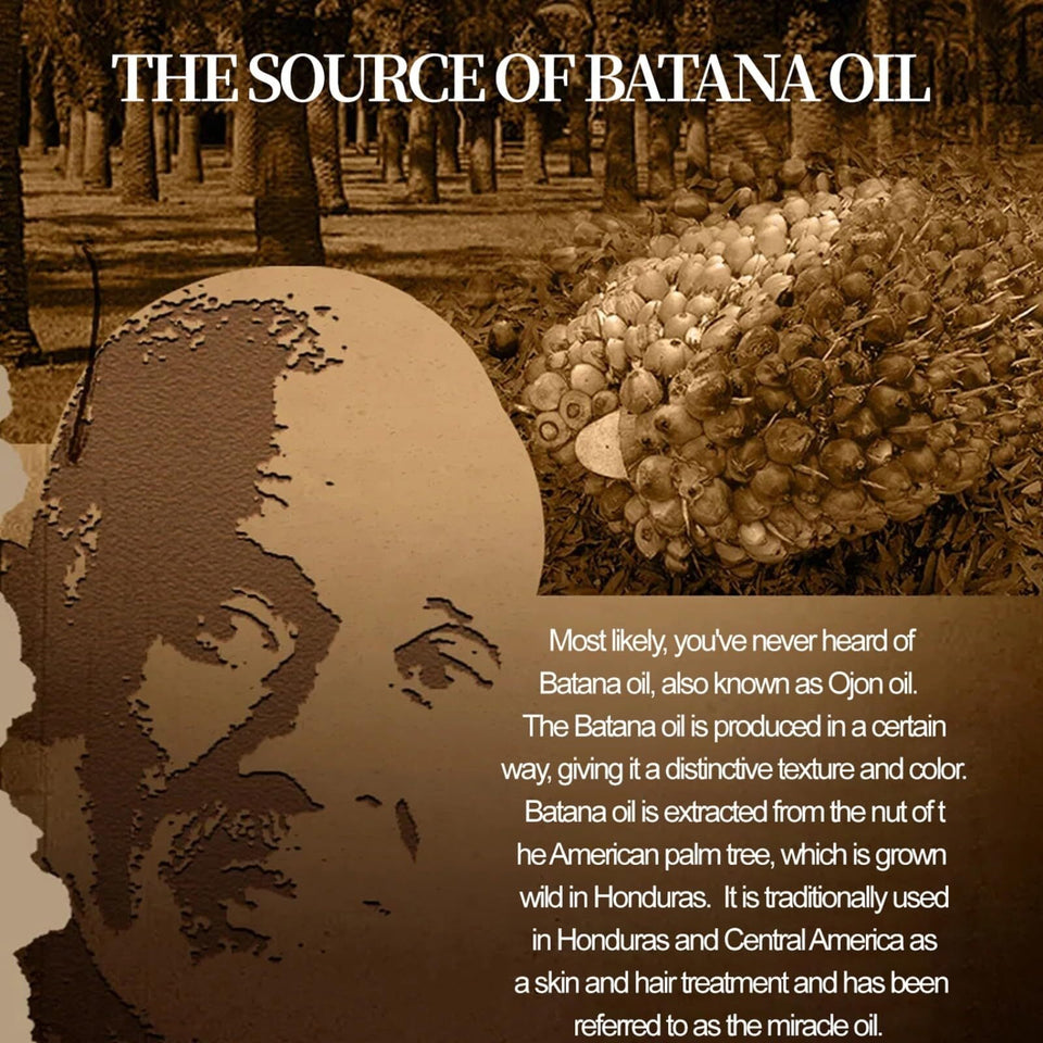 100% Raw Batana Oil for Hair, Natural Raw and Pure Unrefined Batana Oil Organic Hair Batana Oil(2pcs)