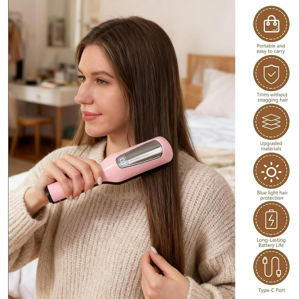 2 In1 Hair Split Ends Trimmer, Cordless Split End Remover, Automatic Split End Trimmer With Blue Light Hair Care Split End Hair Trimmer For Dry Damaged Brittle