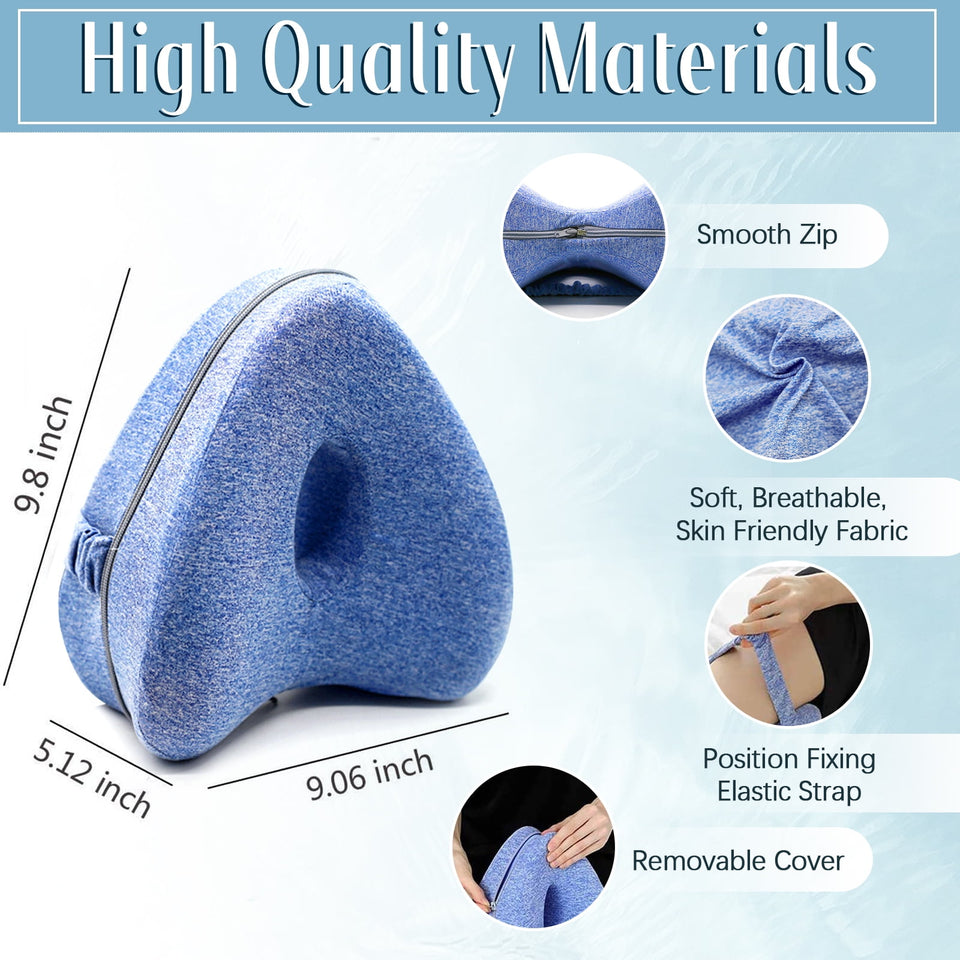 Knee Pillow for Side Sleepers - Relieve Pain & Sciatica, Leg Alignment Pillow, Smooth Spine Improved, Leg Pillow for Sleeping Side Sleeper