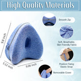 Knee Pillow for Side Sleepers - Relieve Pain & Sciatica, Leg Alignment Pillow, Smooth Spine Improved, Leg Pillow for Sleeping Side Sleeper