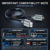 Wii to HDMI Converter with 5FT HDMI Cable, Plug and Play HDMI Adapter for Nintendo Wii/Wii U, AV to HDMI Adapter for Smart TV, HDTV, Monitor, Projector