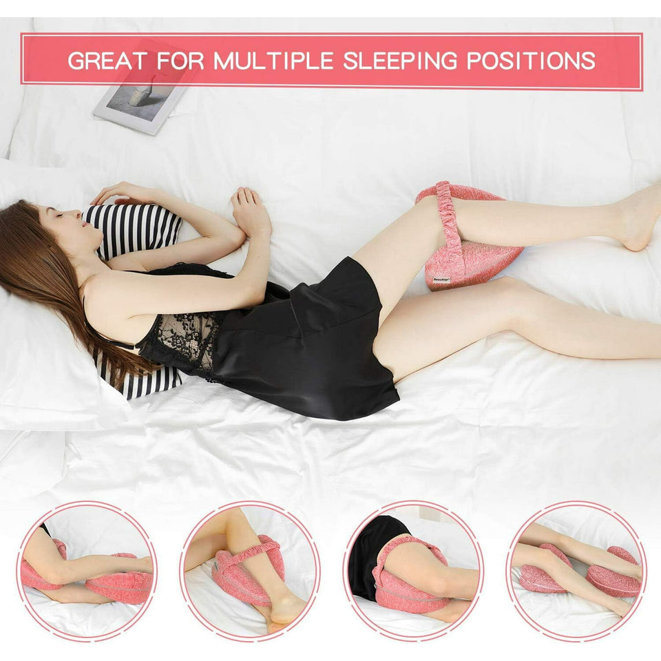 Knee Pillow for Side Sleepers - Relieve Pain & Sciatica, Leg Alignment Pillow, Smooth Spine Improved, Leg Pillow for Sleeping Side Sleeper