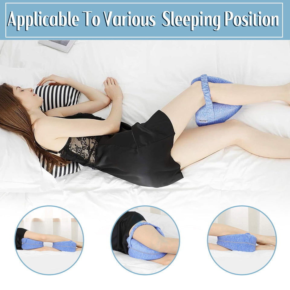 Knee Pillow for Side Sleepers - Relieve Pain & Sciatica, Leg Alignment Pillow, Smooth Spine Improved, Leg Pillow for Sleeping Side Sleeper