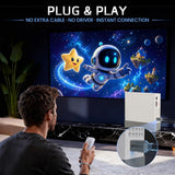 Wii to HDMI Converter with 5FT HDMI Cable, Plug and Play HDMI Adapter for Nintendo Wii/Wii U, AV to HDMI Adapter for Smart TV, HDTV, Monitor, Projector
