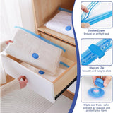 Vacuum Seal Bags for Clothing, Vacuum Storage Bags with Rechargeable Air Pump, Vacuum Seal Bags for Clothing Travel, Space Saver Vacuum Storage Bags, 12 Pack