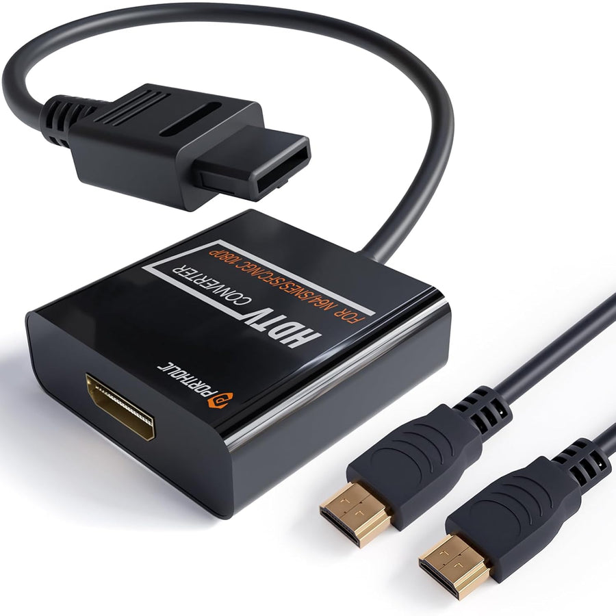 PORTHOLIC N64 to HDMI Converter Plug and Play