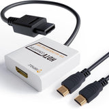 PORTHOLIC N64 to HDMI Converter Adapter for Full HD Device,SNES HDMI Adapter with HDMI Cable Support Conversion Compatible with N64/SNES/NGC/SFC/Gamecube（Plug and Play Black）