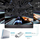 PORTHOLIC Wii to HDMI Converter 1080P for Full HD Device, Wii HDMI Adapter with 3,5mm Audio Jack&HDMI Output Compatible with Wii, Wii U, HDTV, Monitor-Supports All Wii Display Modes 720P, NTS