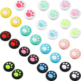 PORTHOLIC 28 Pieces Cat Thumb Grips Caps Replacement  Compatible with Switch 2/1 PS5 PS4 PS3 PS2 Xbox 360 Xbox One Controllers
