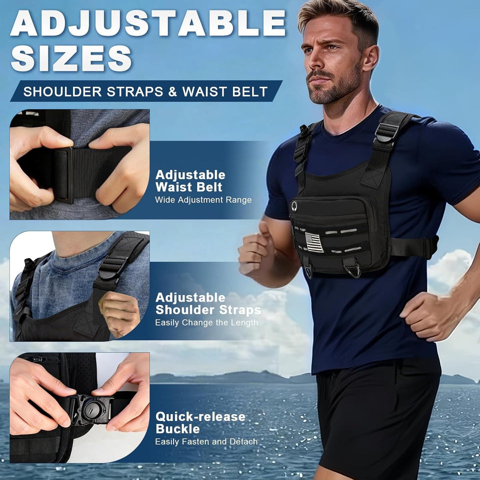 Running Vest for Women Men with 500ml/1.5L Water Bottle, Adjustable Hydration Vest with Water Bladder |Reflective |Lightweight |Muti-Pockets |Breathable for Running Accessories for Hiking
