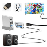 PORTHOLIC Wii to HDMI Converter 1080P for Full HD Device, Wii HDMI Adapter with 3,5mm Audio Jack&HDMI Output Compatible with Wii, Wii U, HDTV, Monitor-Supports All Wii Display Modes 720P, NTS