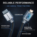 PORTHOLIC Wii to HDMI Adapter Cable 1.5/5Ft