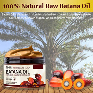 100% Raw Batana Oil for Hair, Natural Raw and Pure Unrefined Batana Oil Organic Hair Batana Oil(3pcs)