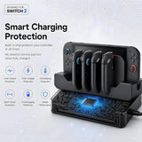 2026 PORTHOLIC Switch 2 Charging Dock for Joycons