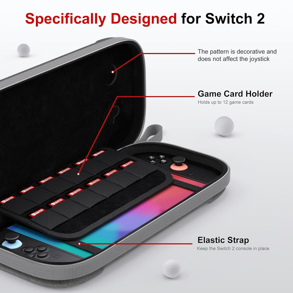 PORTHOLIC Slim Carrying Case for Nintendo Switch 2 2025