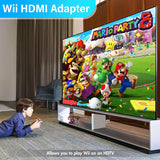 PORTHOLIC 4 in 1 Wii Replacement Cables Set, Wii AC Power Adapter + Wii to hdmi Converter+ Wired Motion Sensor Bar and Composite Audio Video Cable for Nintendo Wii