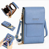 Cell Phone Bag, PU Leather Crossbody Cellphone Purse for Women, Touch Screen Cell Phone Pouch Holder Shoulder Bag RFID Blocking Wallet Handbag with Shoulder Strap