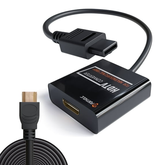 N64 to HDMI, Nintendo 64 HDMI Adapter, N64 HDMI Converter for N64, Game Cube to HDTV with HDMI Cable Support 16:9/4:3 Conversion