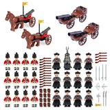 Revolutionary War Building Block Set, with Qing Dynasty & British & French Soldier Figures, Compatible with Lego 853793 Accessory, Civil War with Cannons, Weapons (British French War)