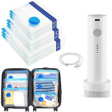 Vacuum Seal Bags for Clothing, Vacuum Storage Bags with Rechargeable Air Pump, Vacuum Seal Bags for Clothing Travel, Space Saver Vacuum Storage Bags, 12 Pack