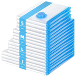 Vacuum Storage Bags, 16 Pack (4 Jumbo, 4 Large,4 Medium,4 Small) Space Saver Seal Bags for clothing travel,luggage,Mattress,Comforters,Blanket,Pillows,Duvets