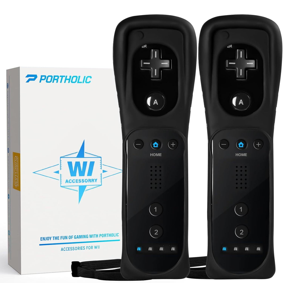 Wii Remote Controller,PORTHOLIC 2 Packs Upgrade Wii Wireless Controll