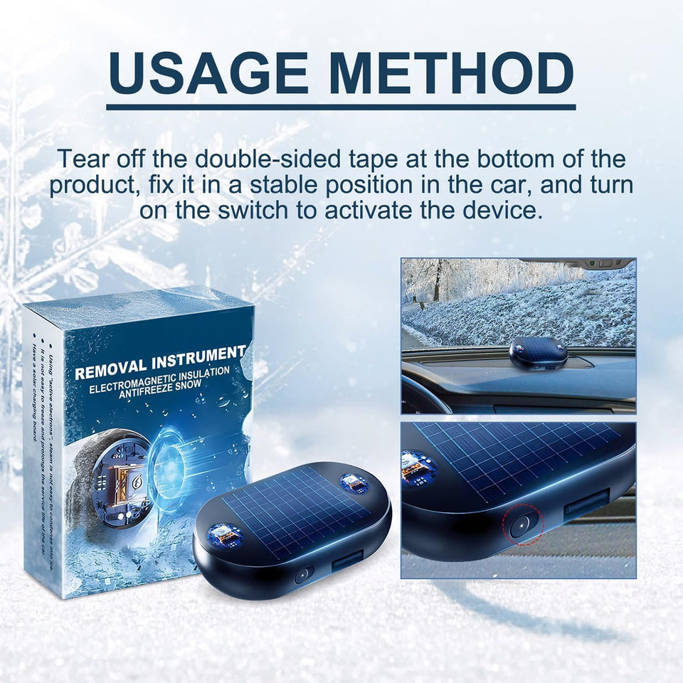 Antifreeze Electromagnetic Car Snow Removal Device, Electromagnetic Snow Removal, Electromagnetic Wave Anti Freezing and Snow Removal Device, Portable Vehicle Microwave Deicing Instrument(2Pcs)