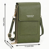 Cell Phone Bag, PU Leather Crossbody Cellphone Purse for Women, Touch Screen Cell Phone Pouch Holder Shoulder Bag RFID Blocking Wallet Handbag with Shoulder Strap