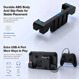 Multi-Function Charging Station for Switch 2, 4 Joy-Con Controller Charger Dock with 2 Game Card Slots & LED Indicators, Extra USB Port for Original Dock