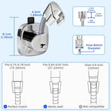 Suction Cup Shower Head Holder - 360° Adjustable. Adhesive Shower Head Hanger with Hook. Shower Handle/Wand/ Hose Bracket. Tool-Free Wall Mount for Handheld Showerheads. Fits Bathroom and RV