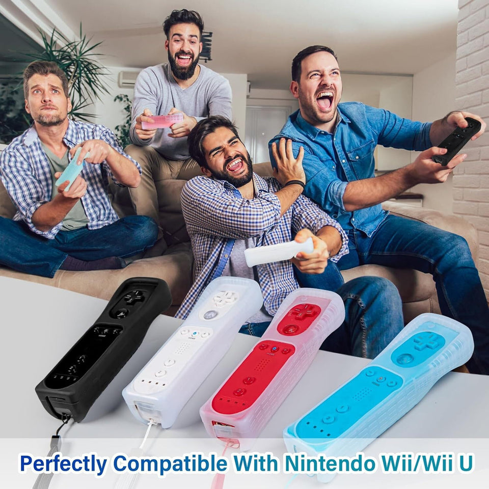 Wii Remote Controller,PORTHOLIC 2 Packs Upgrade Wii Wireless Controller Compatible with Nintendo Wii Wii U Console (White,2pcs)