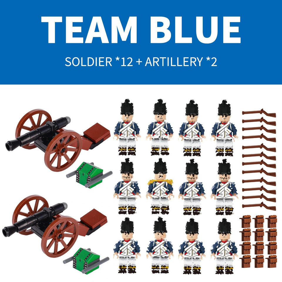 Revolutionary War Building Block Set, with Qing Dynasty & British & China Soldier Figures, Compatible with Lego 853792 Accessory, Civil War with Cannons, Weapons (British China War)