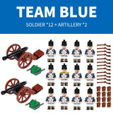 Revolutionary War Building Block Set, with Qing Dynasty & British & China Soldier Figures, Compatible with Lego 853792 Accessory, Civil War with Cannons, Weapons (British China War)