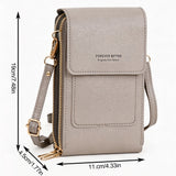 Cell Phone Bag, PU Leather Crossbody Cellphone Purse for Women, Touch Screen Cell Phone Pouch Holder Shoulder Bag RFID Blocking Wallet Handbag with Shoulder Strap