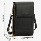 Cell Phone Bag, PU Leather Crossbody Cellphone Purse for Women, Touch Screen Cell Phone Pouch Holder Shoulder Bag RFID Blocking Wallet Handbag with Shoulder Strap