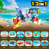 Building Blocks Set Toys - 24pcs Marine animals and dinosaurs Building Blocks Toy for Boys Girls Ages 6-12, Great Holidays and Birthdays Gift