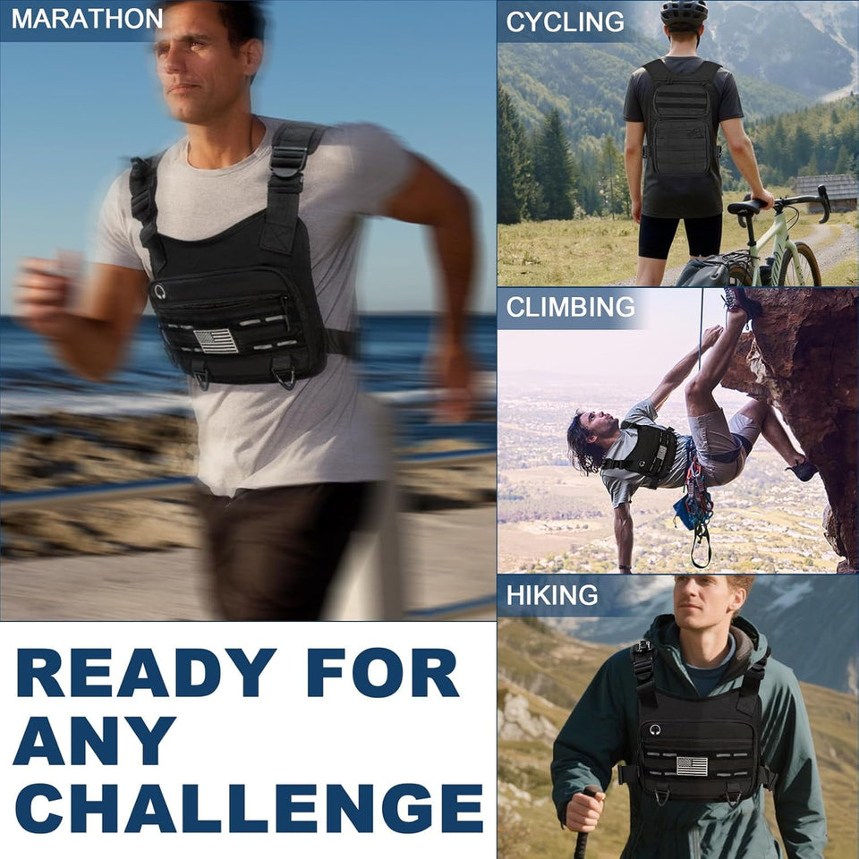 Running Vest for Women Men with 500ml/1.5L Water Bottle, Adjustable Hydration Vest with Water Bladder |Reflective |Lightweight |Muti-Pockets |Breathable for Running Accessories for Hiking