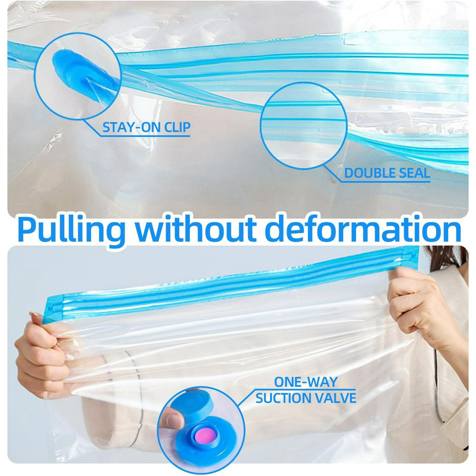 Vacuum Storage Bags, 16 Pack (4 Jumbo, 4 Large,4 Medium,4 Small) Space Saver Seal Bags for clothing travel,luggage,Mattress,Comforters,Blanket,Pillows,Duvets