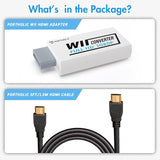 Wii to HDMI Converter , PORTHOLIC 1080P Wii2HMDI Adapter with Cable for Nintendo Wii, Wii U, HDTV, Monitor